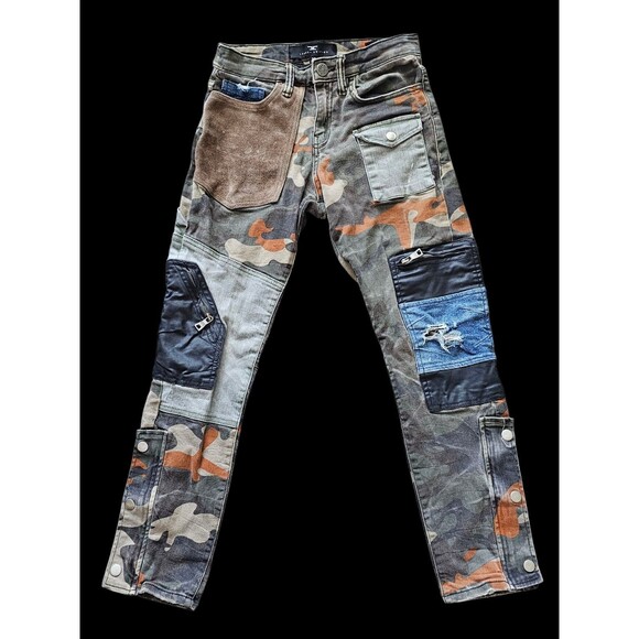 Jordan Craig Jeans Boy 12 Slim Camo Patchwork Legacy Edition Distressed Woodland - Picture 1 of 16